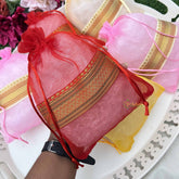 Vriksham Designer Potli Gift Bags-(Pack of 6)-RG351